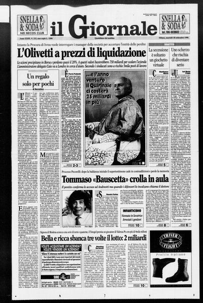 Il giornale : quotidiano del mattino